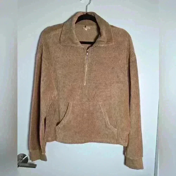 Self Esteem Juniors XL Corduroy Half Zip Sweatshirt and Jogger Set - Picture 3 of 14